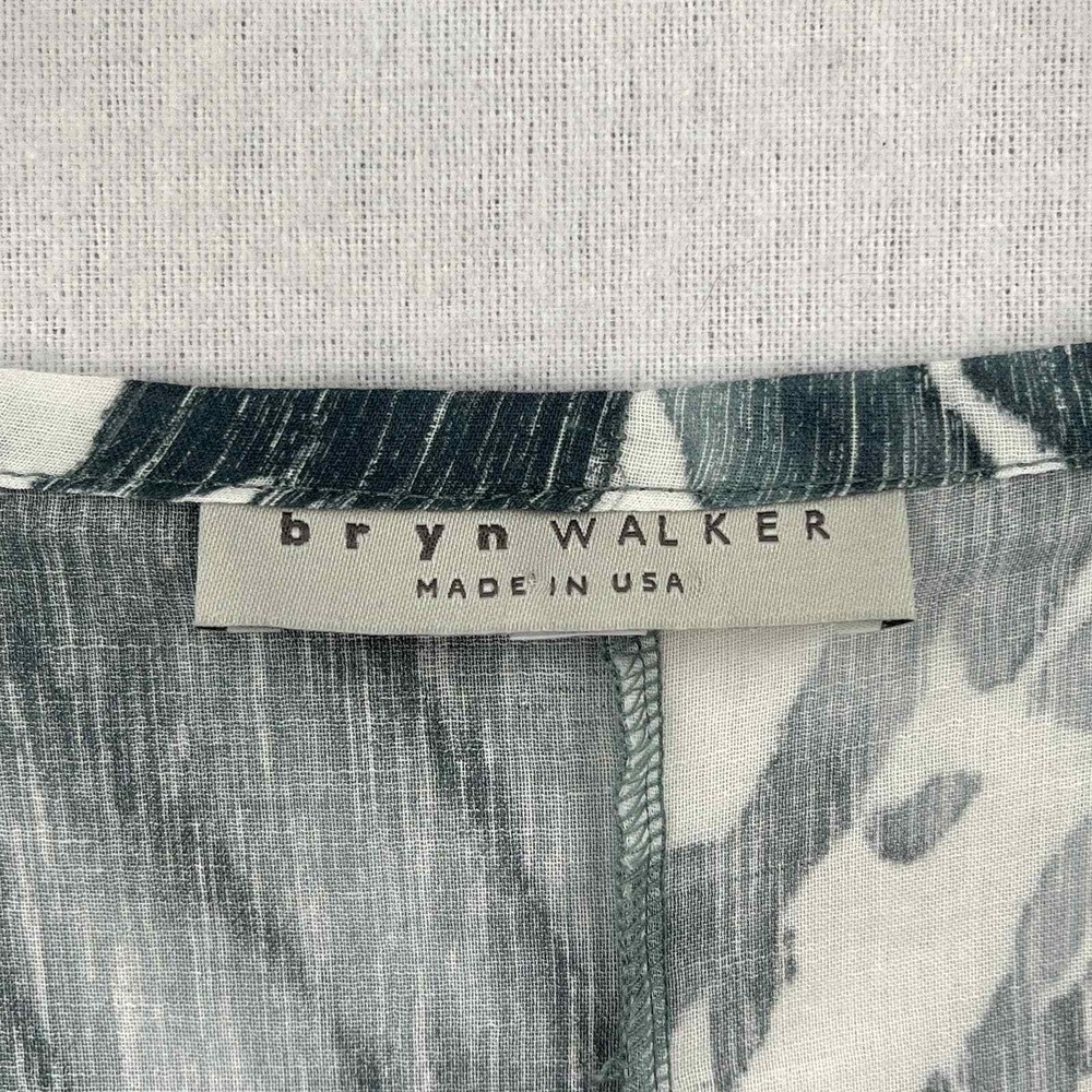 BRYN WALKER Ezra Printed Kimono Duster XL White Blue Lightweight Lagenlook Layer - Picture 8 of 15